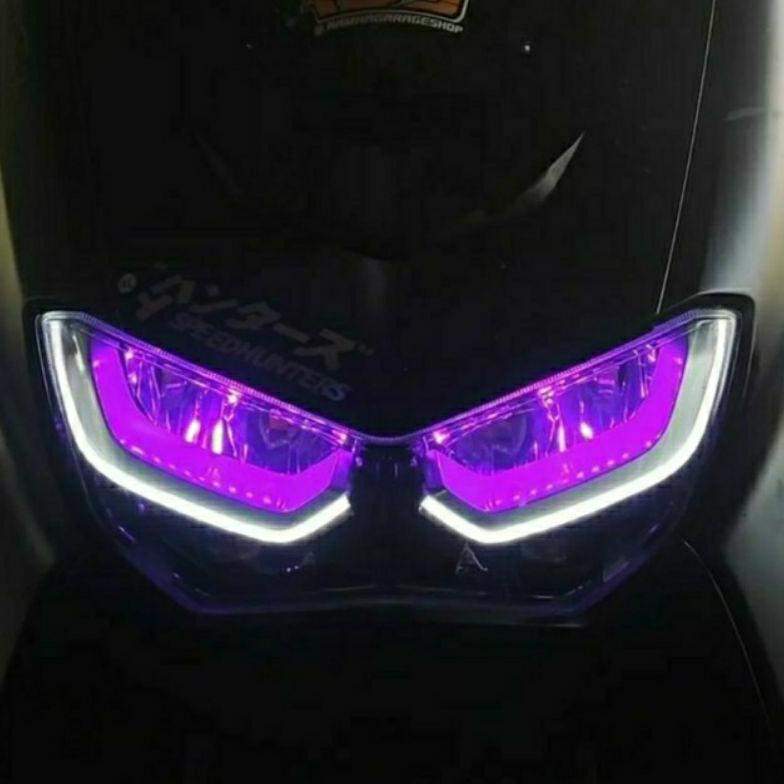 (PAKET GANTENG) Lampu Alis All New Nmax Nmax New 2020-2024 + modul otomatis on off devil eye