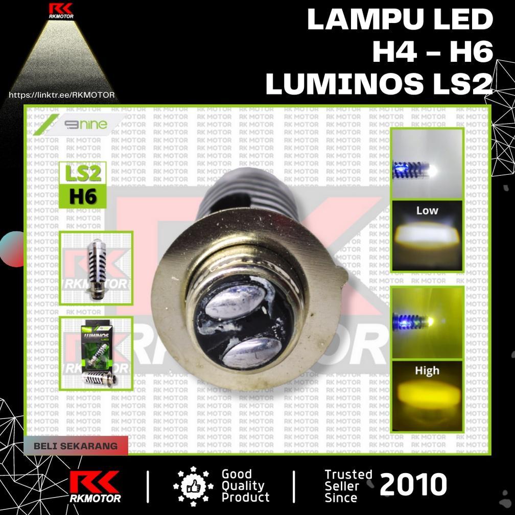 Lampu Depan Motor LED H4-HS1-H6 LS2 Laser Hi-Low Luminos AC DC