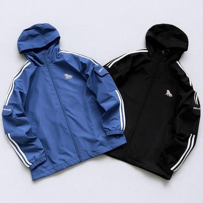 PROMO DELIRIUM Jaket Varsity Runner Zipp Pocket Hoodie Unisex BE5T QUALITY