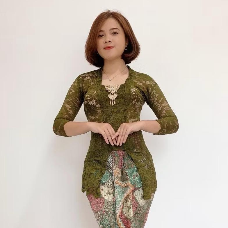 Cuci Gudang Kebaya Bali Brokat Sofia Bed Lengan Panjang Pendek Lilit Tumpuk Tangan 7/8 3/4 Model Sik