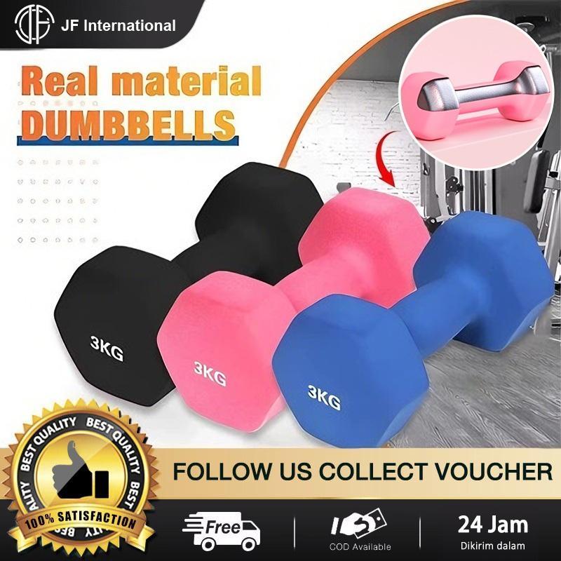 Barbel Mini 3Kg / Dumbell Neoprene Barbel 3Kg / Barbel Wanita / Latihan Beban Barbel Gym Fitness