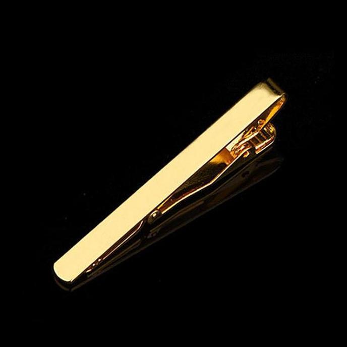 Jepit Dasi Pin Tie Penjepit Dasi Polos Warna Gold Emas