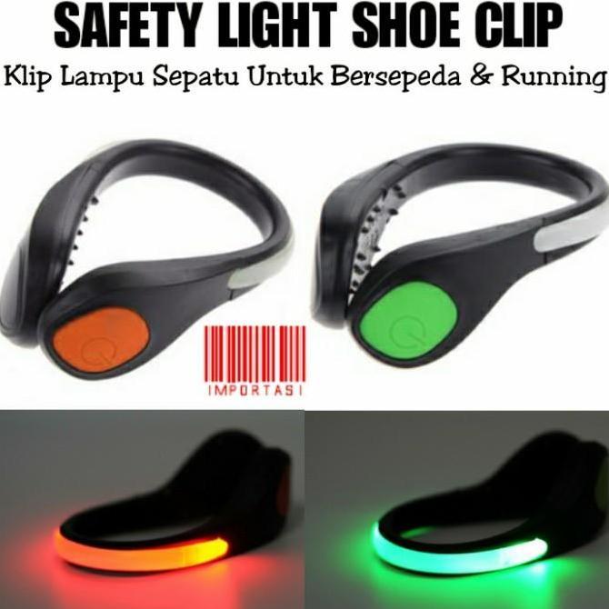 Best Seller LED Flashing Safety Light Shoe Clip Sepeda Running Jogging Sepatu Berkualitas 100% origi