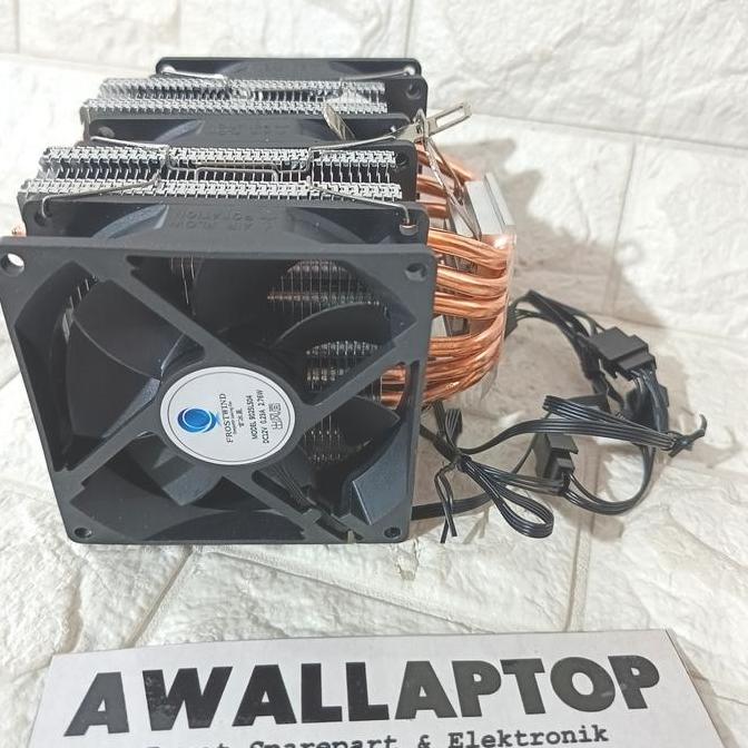 Cpu Cooler 3 Kipas 4P Fan Cooler Cpu Intel Amd Pendingin 6 Tembaga