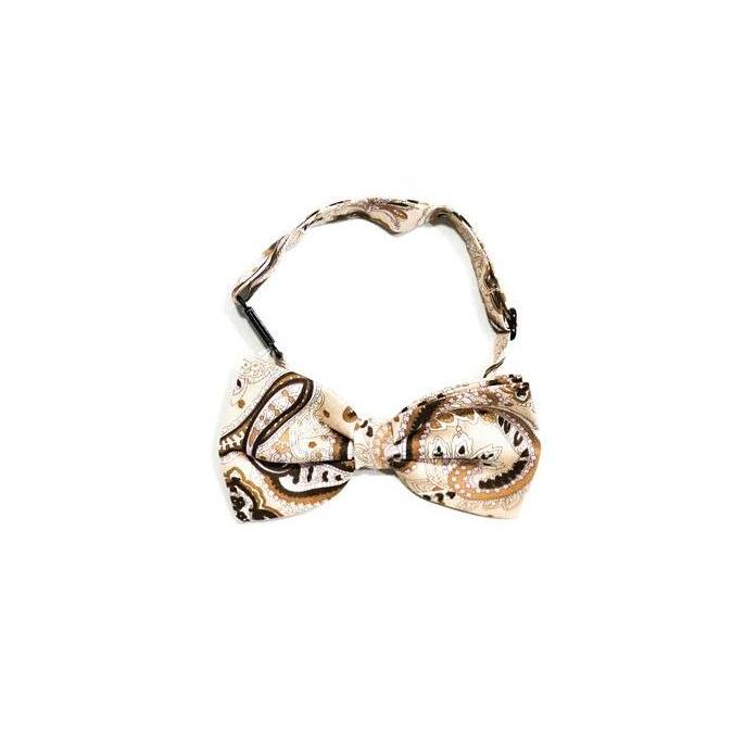 Dasi Kupu Motif Batik Bow Tie Coklat Instant Pria Wedding