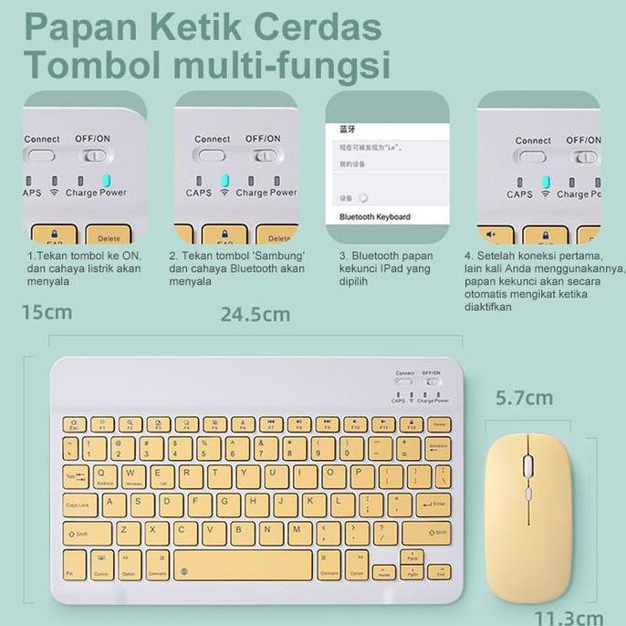 Chip- Wireless Bluetooth Keyboard Mouse Wireless Tablet Laptop Wireless Keyboard 10 Inch Bluetooth M