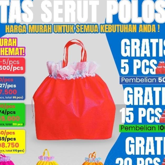Hajatan Chic - Tas Serut Polos Grosir - Harga Murah Bonus Melimpah Untuk Acara Dan Kebutuhan Sehari-