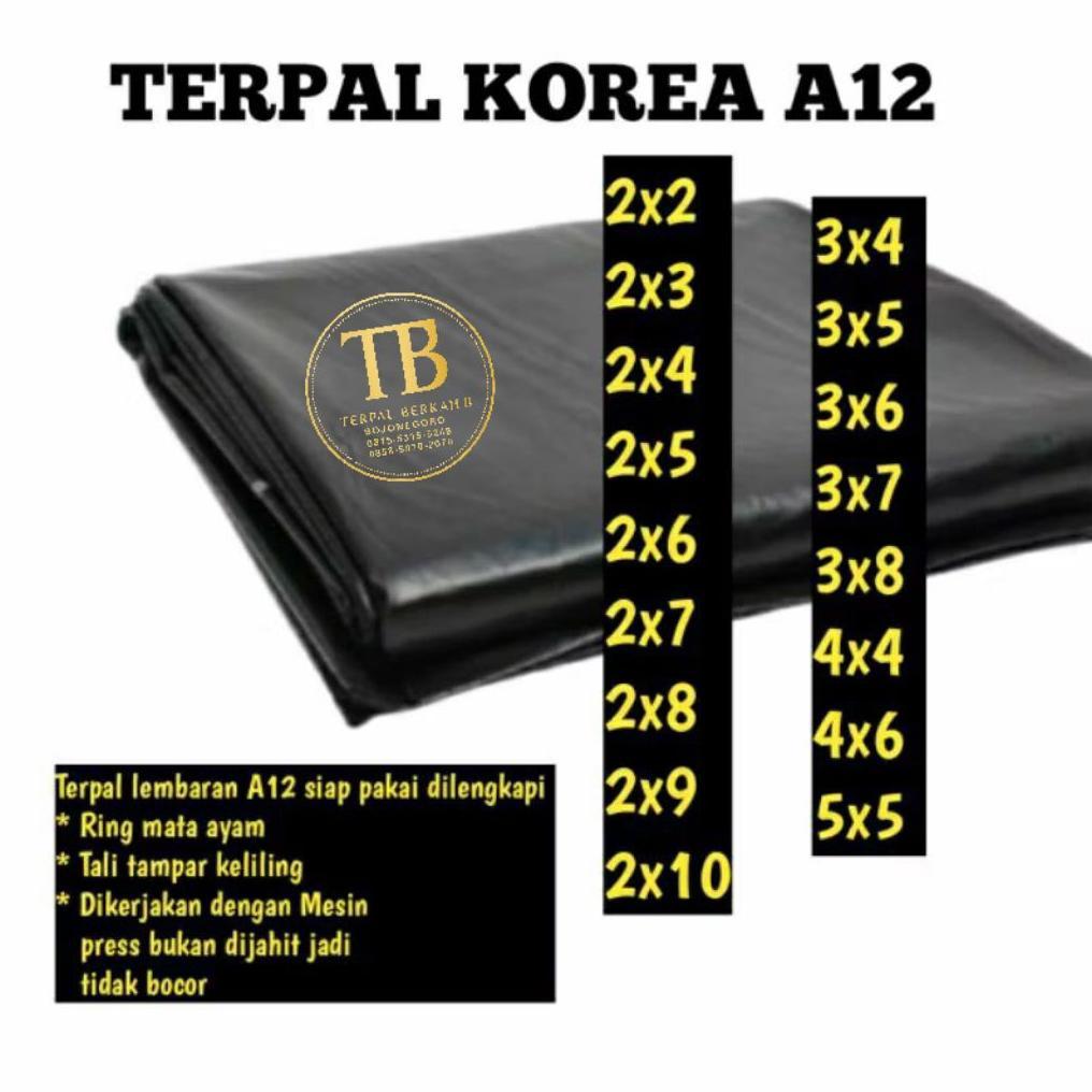 Terpal Korea A12 Hitam Kuat Tahan Lama