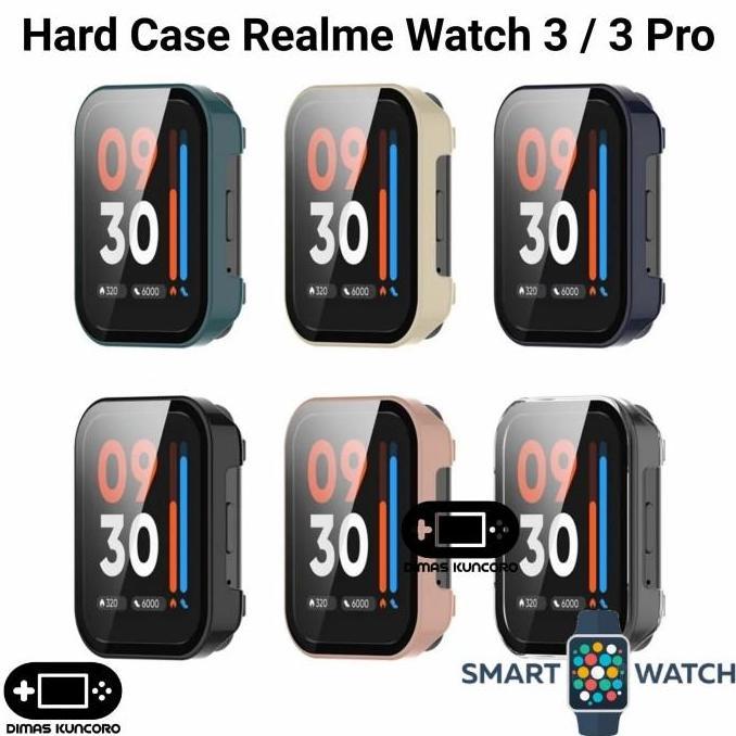 Hard Case Realme Watch 3 / 3 Pro cover bumper tempered glass screen guard protector realme watch 3 p