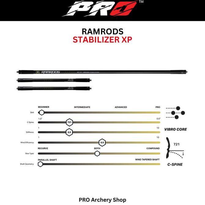 STABILIZER RAMRODS XP STABILIZER PANAHAN STABILIZER RECURVE COMPOUND STANDARD BOW ALAT PANAHAN