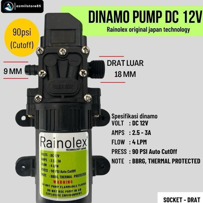 POMPA AIR DC 12V / DINAMO SPRAYER / RAINOLEX DINAMO DC 12V
