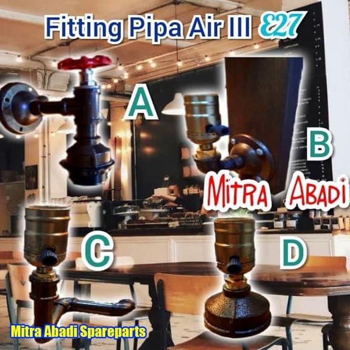 Fitting Lampu Dinding E27 Pipa Air Iii Vintage