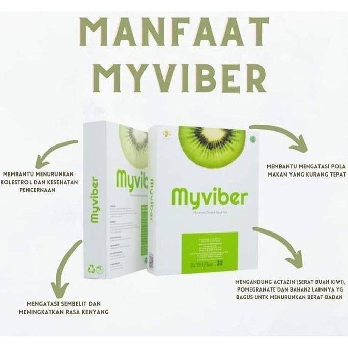 Best Seller MyViber Myfiber MCI Pelangsing dan Detox Fiber Herbal Diet Rasa Kiwi Berkualitas 100% or