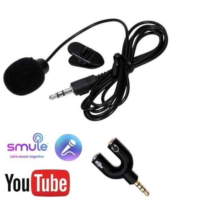 Play- Paket Vlog Smule Alat Rekam Rekaman Mic Clip-On Mikrofon