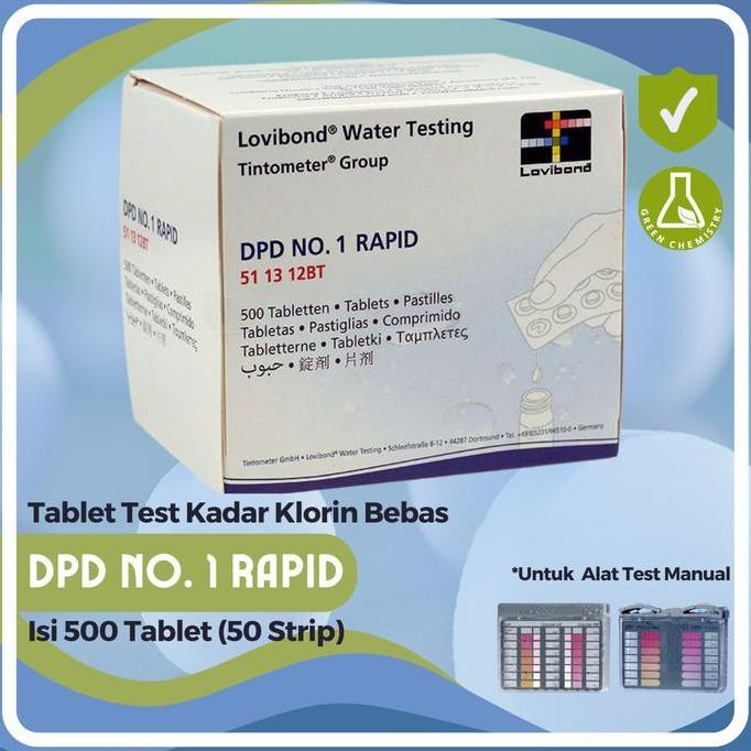 Promo Refill Pool Test Kit Chlorine Lovibond DPD No.1 Rapid for Test Kit Diskon