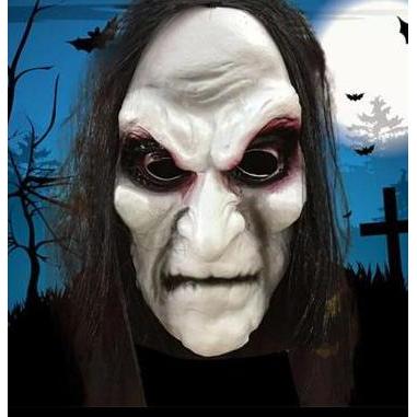 Topeng Hantu Rambut Panjang Warna Hitam-Topeng-Hantu