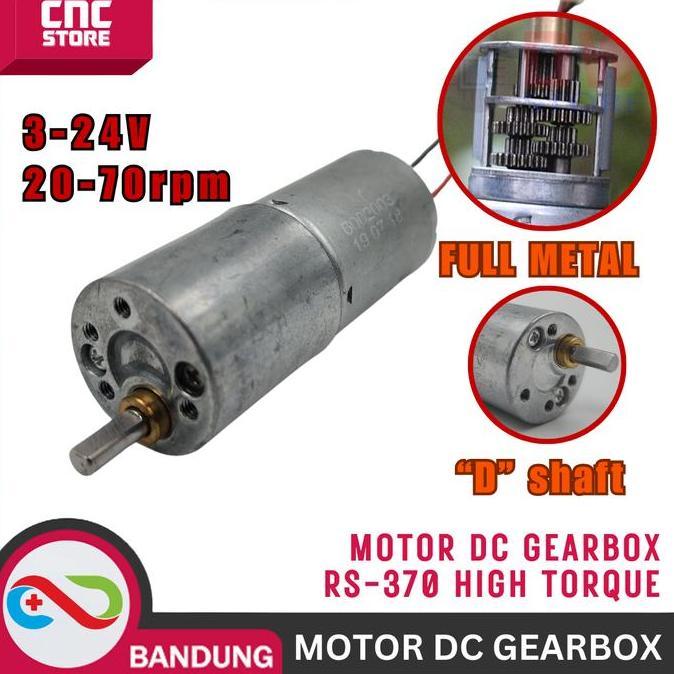 BEBAS ONGKIR - GearBox Motor DC Gear Box High Torque ZGB25B 370 370 RS-370 Dinamo DC Motor Speed Red
