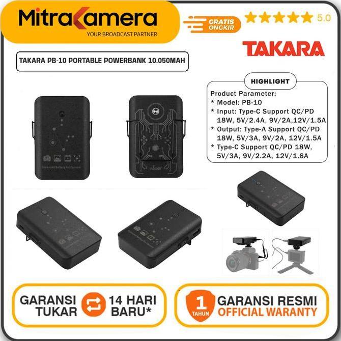 Takara PB-10 Portable Powerbank 10.050mAh for Camera & Smartphone
