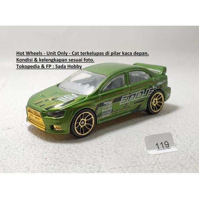 HOT WHEELS HOTWHEELS 2008 LANCER EVOLUTION X HIJAU UNIT ONLY MIX99
