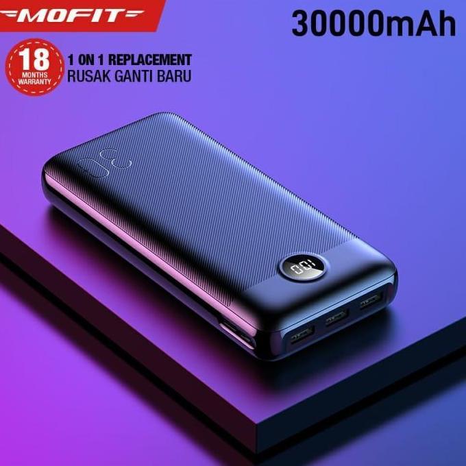 Powerbank MOFIT M36 30000mAh + Fast Charge 2.4A Real Capacity PB 3 out