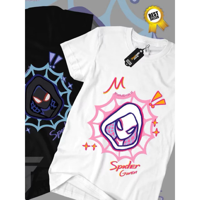 Kaos Couple Spider Gwen & Miles Z3 | Couple Spiderman | Tshirt Couple | kaos couple pasangan | kaos 