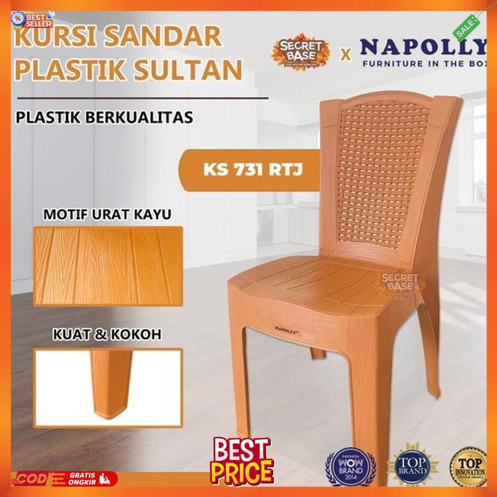NAPOLLY KURSI KS 731 RTJ - Bangku Plastik / Kursi Kamar Plastik Sandaran