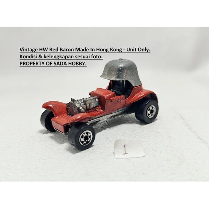 VINTAGE HOT WHEELS RED BARON BLACKWALL 1977-1983 HONGKONG UNIT ONLY MIX99