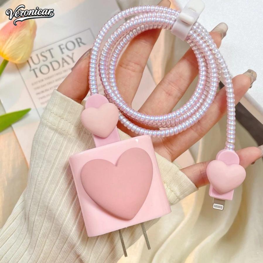 1Set 5 PCS Cover Charger iphone Case Pelindung Kabel Charger iphone Cable Data Pelindung Kepala Char