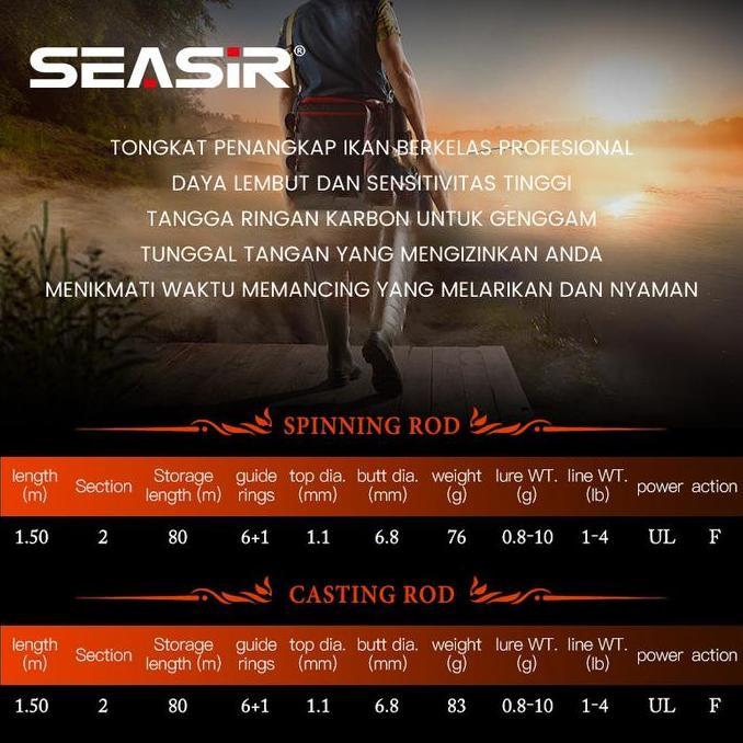 Black Arrow Joran Pancing, FUJl O Joran BC Casting/Spinning 1.5M/1.68M/1.8M 76G Berat Umpan 0.8-10G 