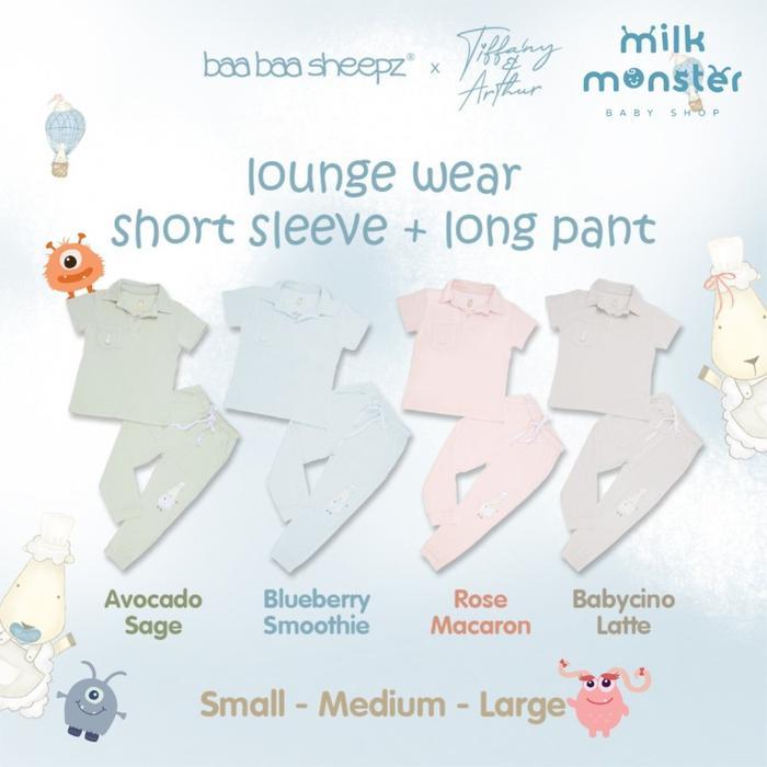 Baabaasheepz x Tiffany Pajamas Kids Short Sleeve Chef Baabaa / Pajamas anak baabaasheepz - Blue, S