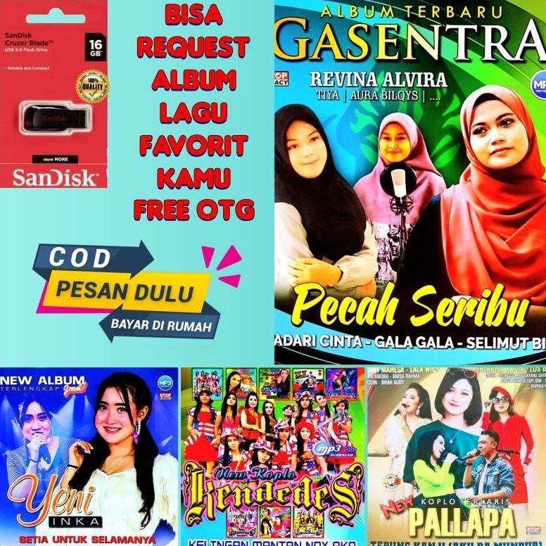 Flashdisk 16Gb ORIGINAL isi 500 lagu-lagu dangdut pilihan