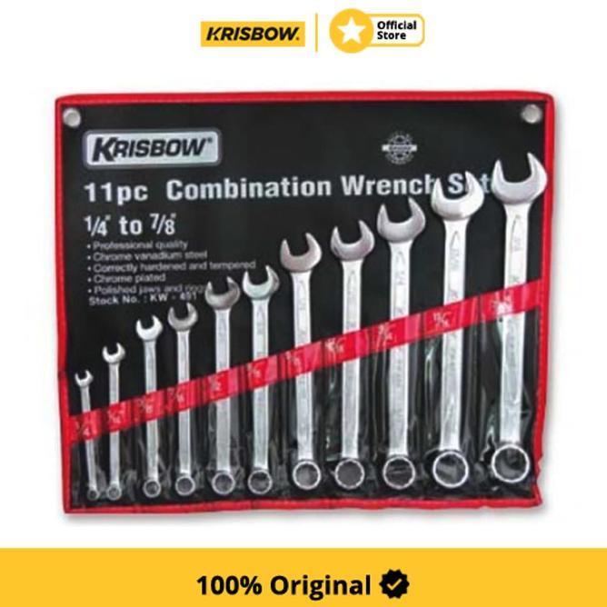 Krisbow Set Kunci Ring Pas 1478 Inci 11 Pcs