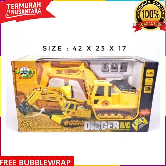 Mainan rc excavator remote control rc eskavator mobil bego beko remot