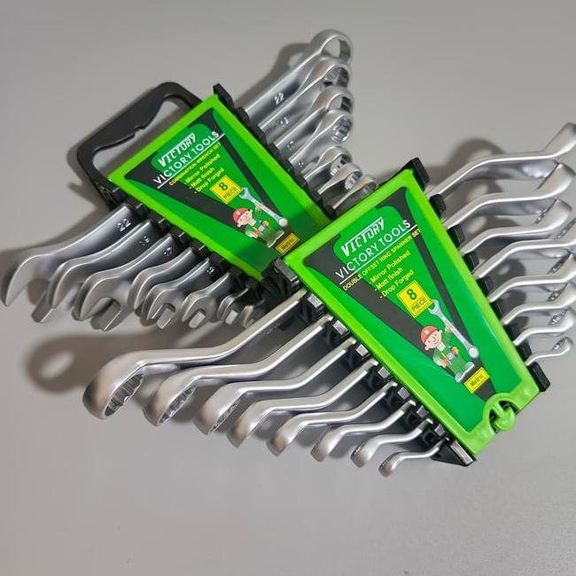 Kunci Ring Pas Kombinasi Dan Kunci Ring Set 8 Pcs 622Mm Komplit Baja Torsi Ready Kunci Pas Tekiro