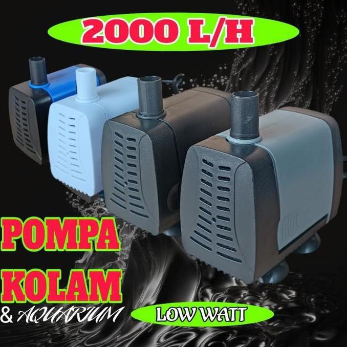 Fisheat- Mesin Pompa Kolam Aquarium 2000 Lph Terpump Submersible Celup Ph Hidroponik Ter Pump Akuari