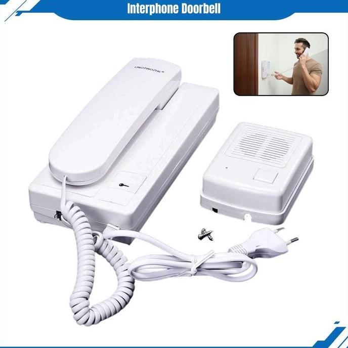 Interphone Telpon Doorbell Komunikasi Dua Arah Bel Dan Telepon 2 Way