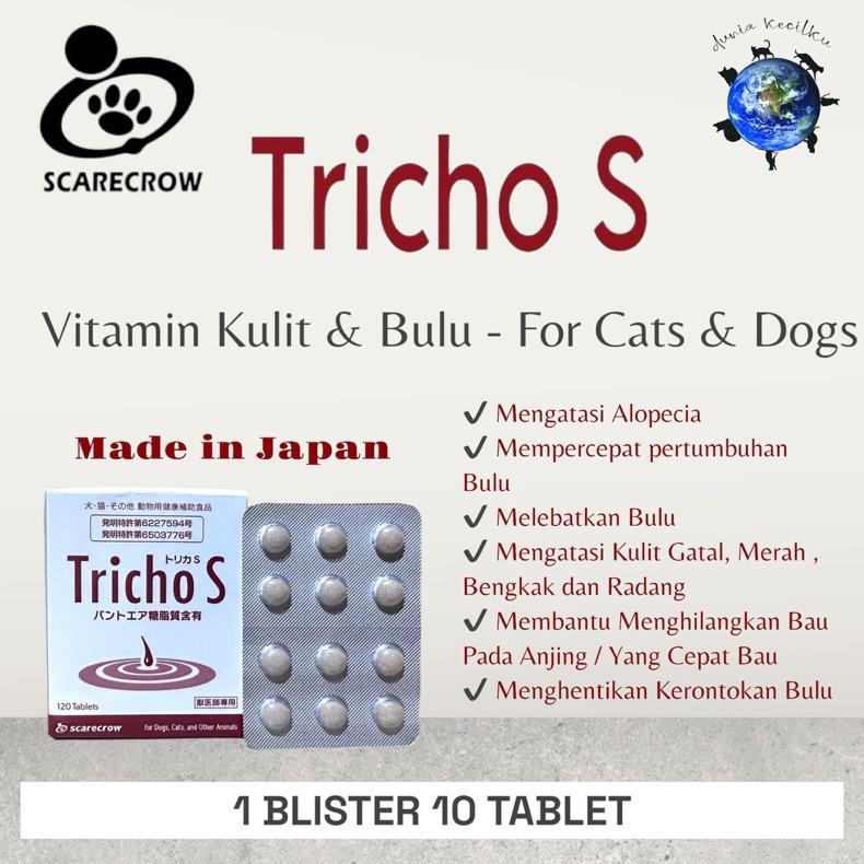 Tricho S Vitamin Kulit Bulu Anjing Kucing Made in Japan - Anti Rontok, Anti Gatal, Bulu Tebal , Anti