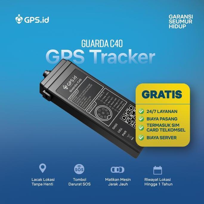 Kyu- Gps Plus Guarda C40 Gps Tracker Pelacak Kendaraan Jaringan 4G Matikan Mesin Jarak Jauh - Gratis