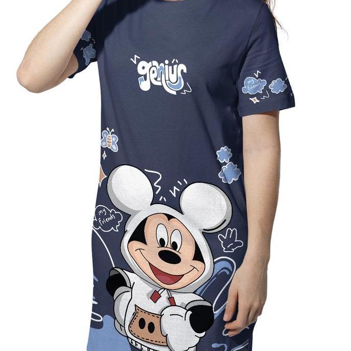 Qiu- Bisalo Daster Cotton Nita Lengan Pendek Dital Printing Motif "Genius" - Dress - Dress Polos - D