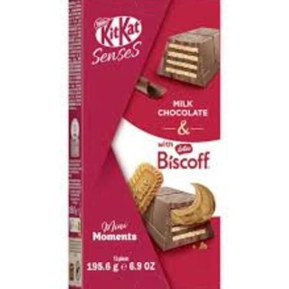 NESTLE KITKAT SENSES MINI MOMENTS MILK CHOCOLATE WITH LOTUS BISCOFF