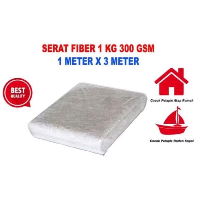 INDA SERAT FIBER / SERAT FIBER 1M X 3M / SERAT FIBER 1KG / SERAT FIBER AQUAPROOF / FIBERGLASS 300GSM
