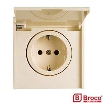 Stop Kontak Inbow Outdoor Broco Colokan listrik dengan Penutup tutup Alqshop