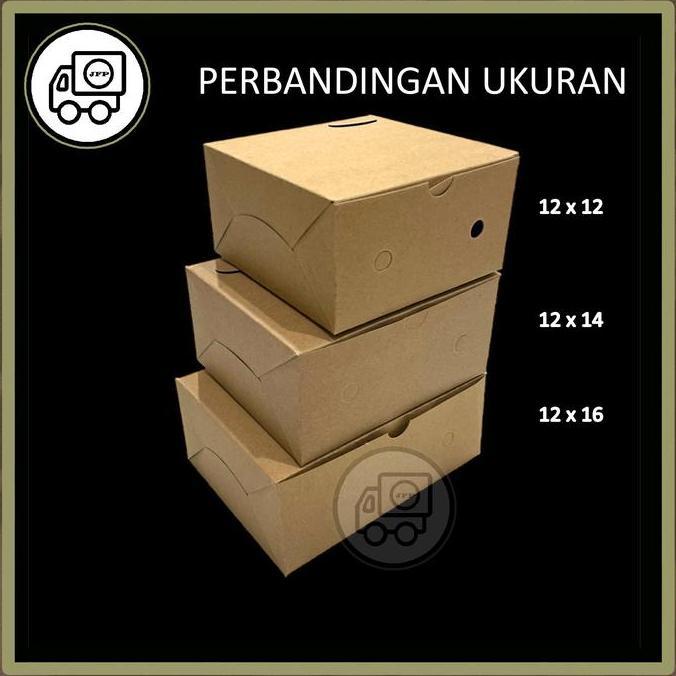 Pack- Dus Snack Box Kue 12X12 12X14 12X16 Motif Batik Isi 100 Pcs