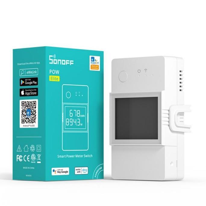 Sonoff Pow Elite 16A / 20A Smart Ac Watt Meter Ewelink Smart Din Rail