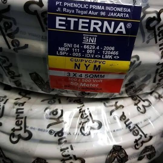 Promo Kabel NYM 3x4 mm Eterna @50m / NYM Eterna 3x4 / Kabel NYM 3x4 Eterna Diskon