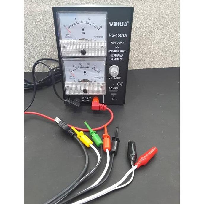 Promo POWER SUPPLY HP YIHUA 1501A ANALOG 1 AMPER + KABEL 70733 PS-1501A Diskon
