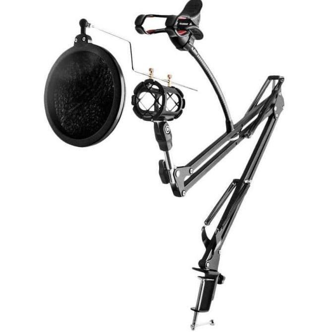 Paket Recording Mic Condenser Bm800 Bm8000 Mixer Stand Mic Youtuber