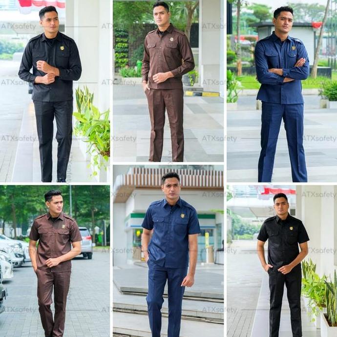 PREMIUM / Baju Security Seragam Security Setelan Safari Baju Supir ATX