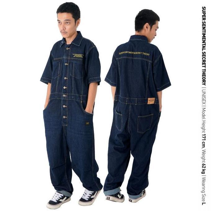 TERBARU SSST Coverall Shortsleeve Jumpsuit Denim Indigo