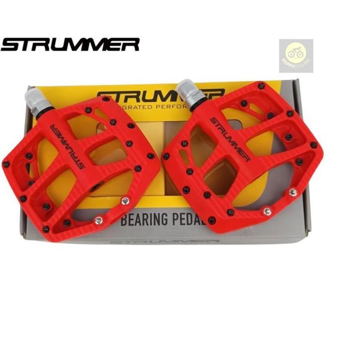 PEDAL SEPEDA MTB STRUMMER PD-N7 RED HAPPY CYCLING READY STOCK